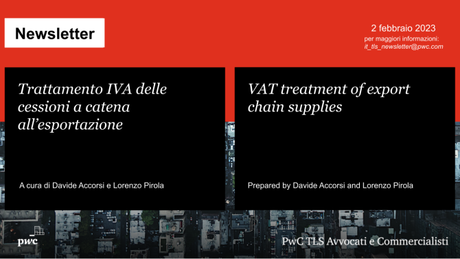 Trattamento IVA delle cessioni a catena all’esportazione