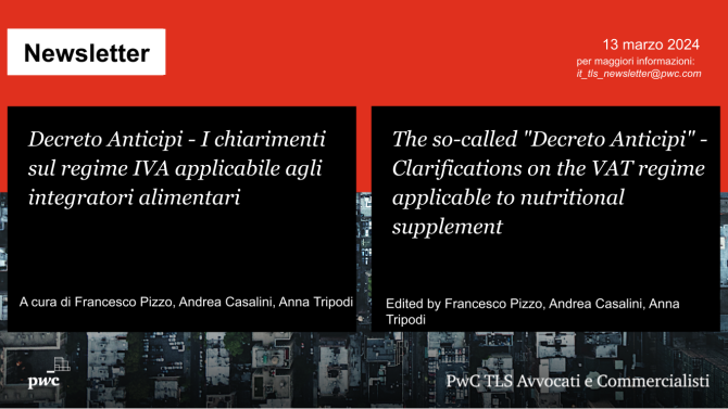 Decreto Anticipi – I chiarimenti sul regime IVA applicabile agli integratori alimentari