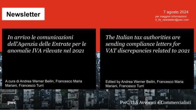 The Italian tax authorities are sending compliance letters for VAT discrepancies related to 2021