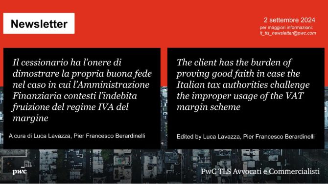 Client must prove good faith if authorities challenge VAT margin