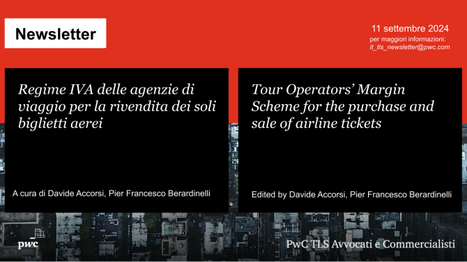 IVA agenzie viaggio per rivendita biglietti aerei - Tour Operators’ Margin Scheme on airline ticket transactions