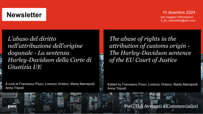 Abuso del diritto su origine doganale – sentenza Harley UE - Abuse of rights in customs origin – Harley-Davidson EU sentence