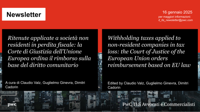 Ritenute a società estere in perdita: rimborso UE ordinato - Withholding tax: EU Court orders refund for loss companies