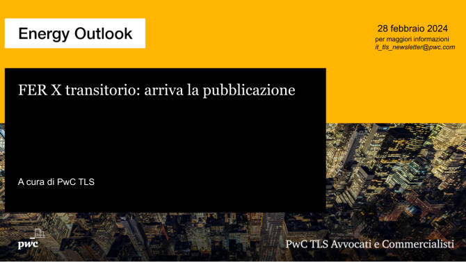 FER X transitorio: arriva la pubblicazione