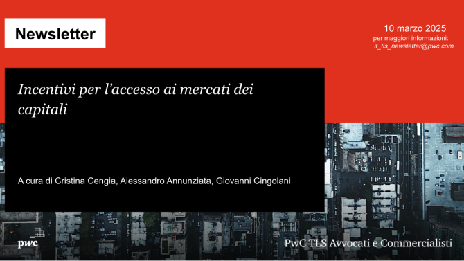 Incentivi per l’accesso ai mercati dei capitali