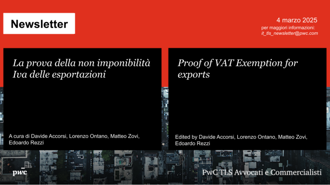Proof of VAT Exemption for exports - Prova della non imponibilità IVA per le esportazioni