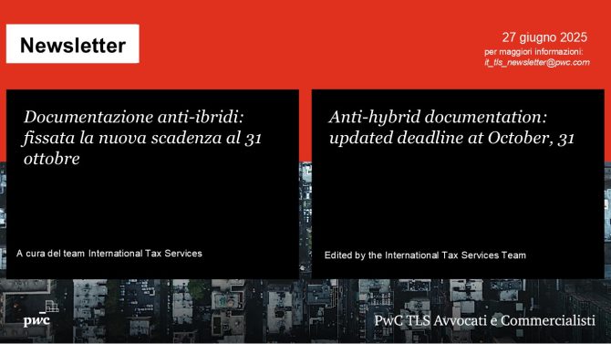 Documentazione anti-ibridi: fissata la nuova scadenza al 31 ottobre