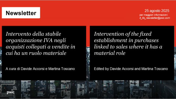 Intervento della stabile organizzazione IVA negli acquisti collegati a vendite in cui ha un ruolo materiale
