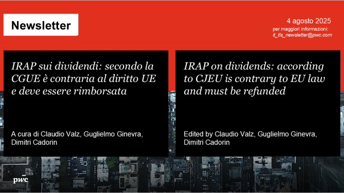 IRAP sui dividendi deve essere rimborsata